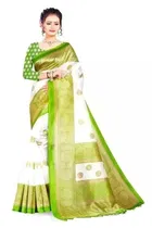 Art Silk Saree with Unstitched Blouse Piece for Women 