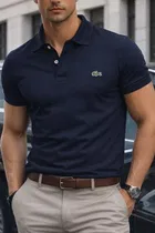 Cotton Matty Solid T-shirt For Men, Navy 