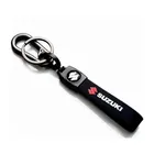 Dashing Suzuki Leather Keychain for Bike & Car (Black)