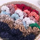 Multicolor Satin Scrunchies for Women, Pack of 12 