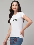 Round Neck Printed T-Shirt for Women 