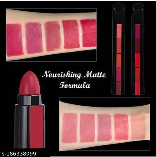 Mini 5-in-1 Lipsticks (Multicolor, Pack of 2)