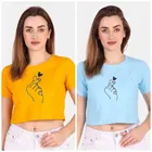 Cotton Blend Printed Top for Women 