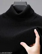 Wool SweatShirt for Men, Black 