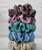 Pure Silk Scrunchies for Women, Pack of 12 