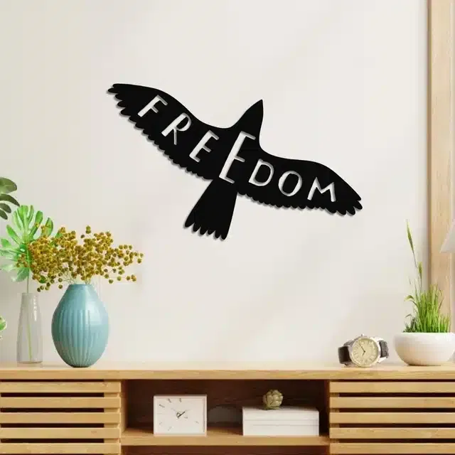Wooden Self Adhesive Wall Sticker (Black)