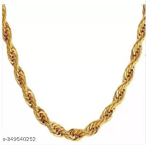Rope Chain for Men (Gold, Pack of 1)