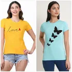 Round Neck Printed T-Shirt for Women & Girls 