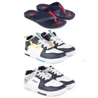Combo of Casual Shoes with Flipflops for Men 