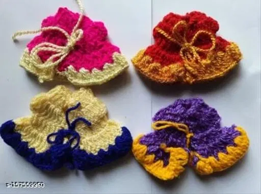 Laddu Gopal Winter Dress Combo (Multi, Pack of 4)