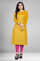 Banarasi Silk Printed Kurti for Women 
