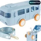 Plastic Bus Shape Sipper Bottle for Kids, Multicolor 