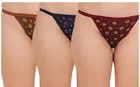 Cotton Printed Briefs for Women (Multicolor, S) (Pack of 3)