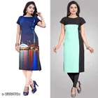 Crepe Printed Kurti for Women 