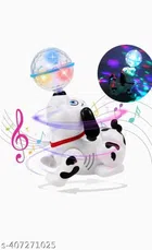 Musical Dancing Dog Toy for Kids (White & Black)