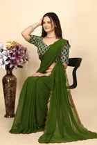 Georgette Woven Design Saree for Women 