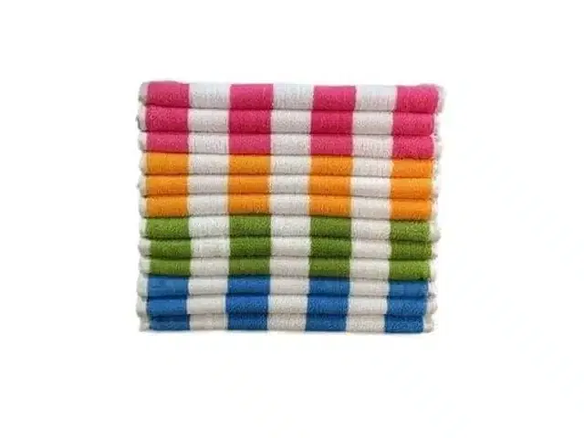 Cotton Blend Hand Towels (Assorted, Pack of 12)