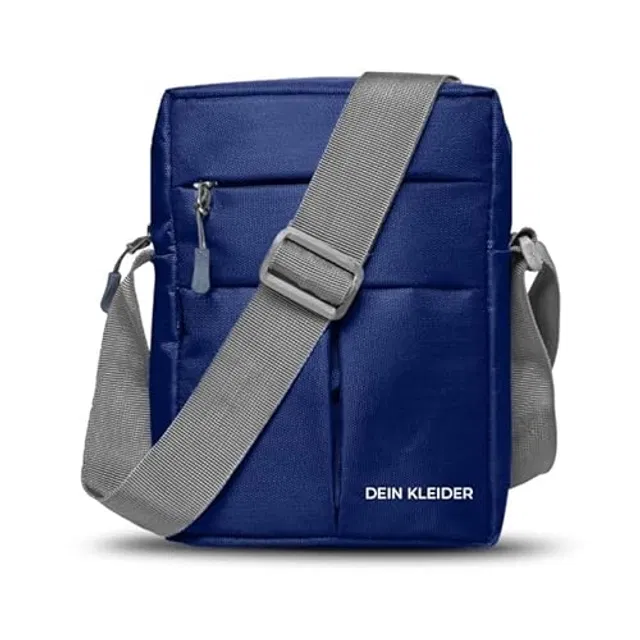 Polyester Cross Body Bag for Men & Women (Blue)