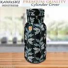 KANUSHI Industries® Washable Cotton Small Leaves Design 1 Piece Lpg Gas Cylinder Cover 