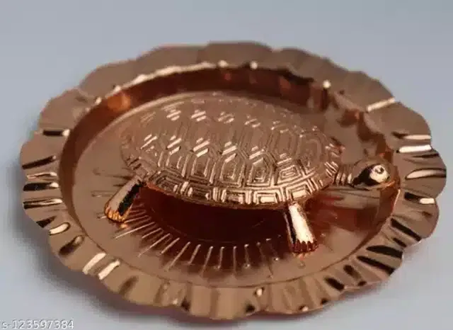 Religious Vastu Turtle Showpiece (Gold)