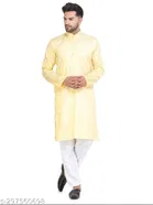 Cotton Blend Checked Kurta with Pyjama for Men 