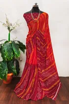 Georgette Printed Saree for Women 