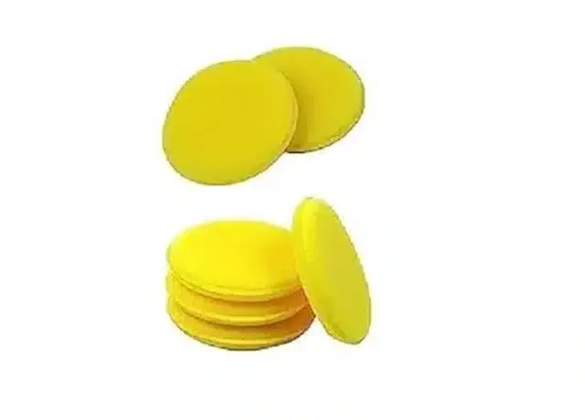 Durable Car Cleaning Sponge (Yellow, Pack of 6)