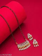 Alloy Mangalsutra with Earrings for Women 