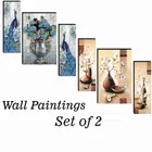 MDF 2 Pcs Designer Wall Painting for Home & Office 