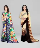 Georgette Printed Saree for Women 