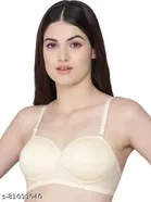 Cotton Blend Solid Padded Bra for Women 