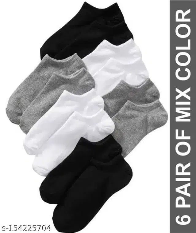 Polycotton Socks for Men (Multicolor, Set of 6)
