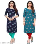 Crepe Printed Kurti for Women 