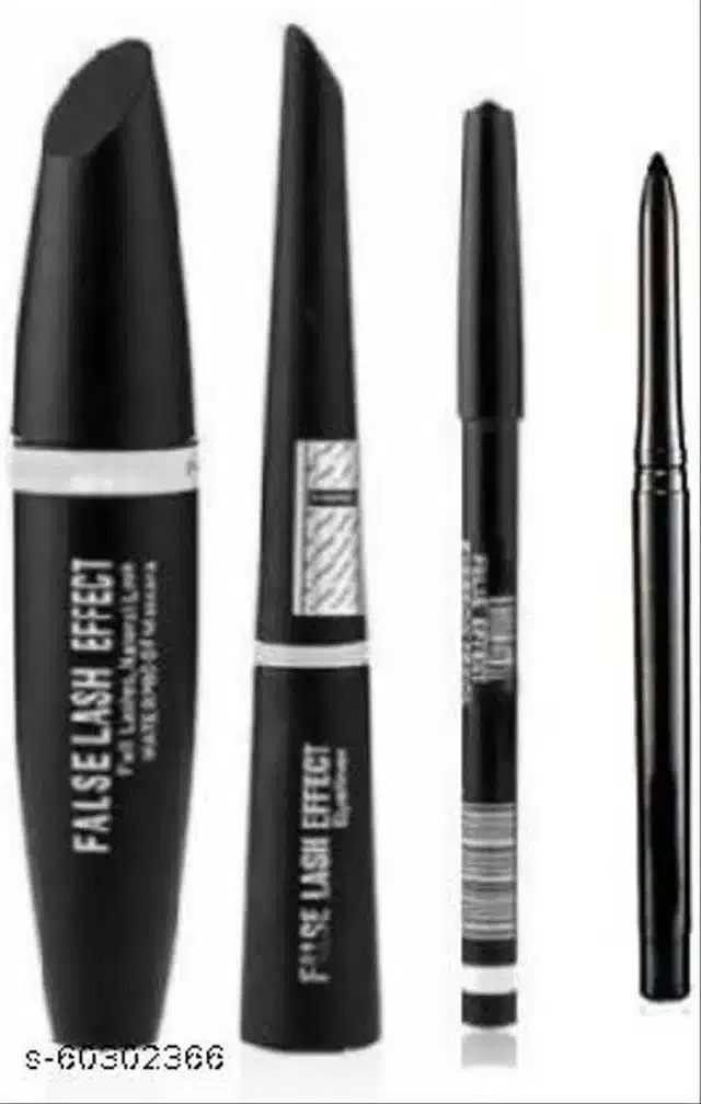 Eye Makeup Combo (Black, Set of 4)