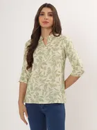 Womens Ethinc print short rayon Kurti 