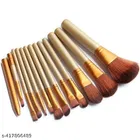 Plastic Makeup Brushes, Multicolor, Set of 12
