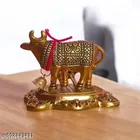 Kamdhenu Cow Murti and Calf Idol 