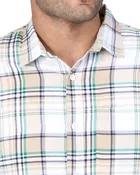 Poly Cotton Full Sleeves Chequered Shirt for Men 