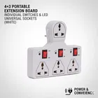 Kaltron 4+3 Portable Extension Board, White