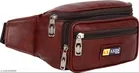 Faux Leather Waist Bags for Men & Women (Dark Brown)