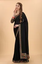 Vichitra Embellished Saree for Women 