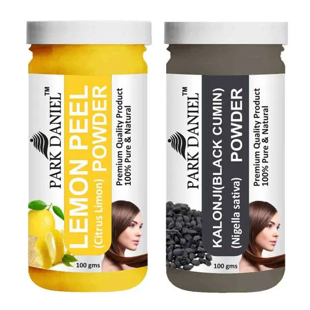 Park Daniel 100% Pure & Natural Lemon Peel Powder & Kalonji Powder (Pack Of 2, 100 g) (SE-1055)