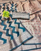 Organza Zari Woven Saree for Women 