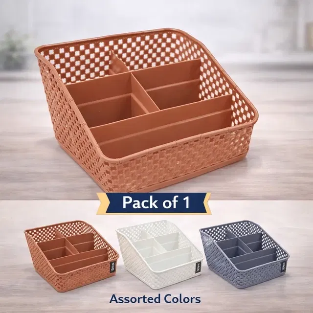 Storage Container Multipurpose Organiser, Office Stationery & Utensil Holder (Assorted Any 1 Colour)