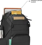 Gear Aspire 17, 26L Faux Leather Laptop Backpack for Men & Women, Black