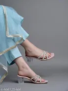 Shoetopia Embellished Heel Sandals 