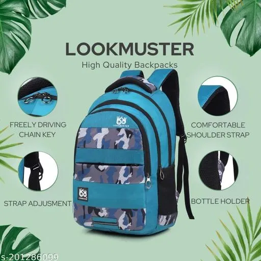Polyester Backpack for Men & Women, Blue