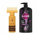 Combo of Indulekha Bhringha Herbal Hair Oil (100 ml) & Sunsilk Black Shine Shampoo (1000 ml) (Set of 2)