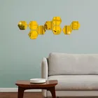 Acrylic Hexagon Shaped Wall Mirror Stickers 