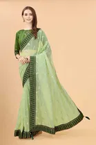 Trendy Simar Silk Saree with Blouse Piece For Women 